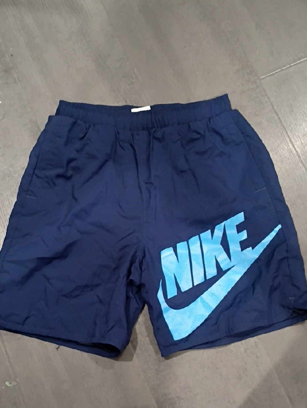 Nike Navy Shorts with Bright Blue Swoosh